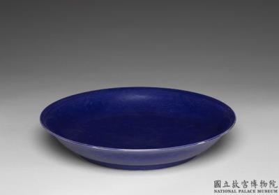 图片[2]-Dish with dragon design in cobalt blue glaze, Ming dynasty, Jiajing reign (1522-1566)-China Archive